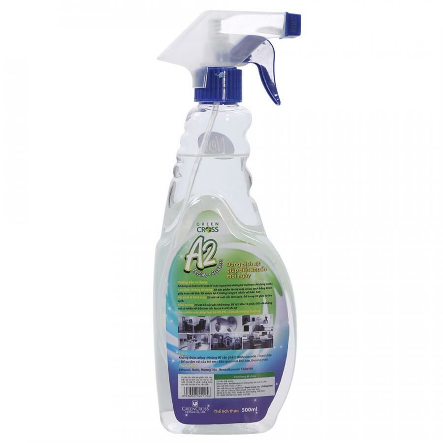 Dung dịch diệt khuẩn Green Cross A2 dạng xịt 500ml