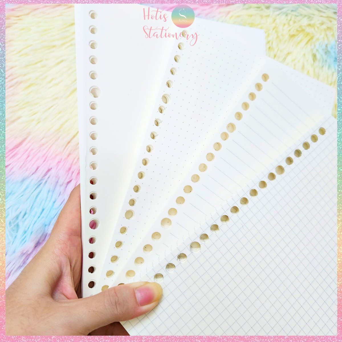 Giấy refill ruột sổ bìa còng Hotis binder notebook A7/ A6/ A5/ B5/ A4