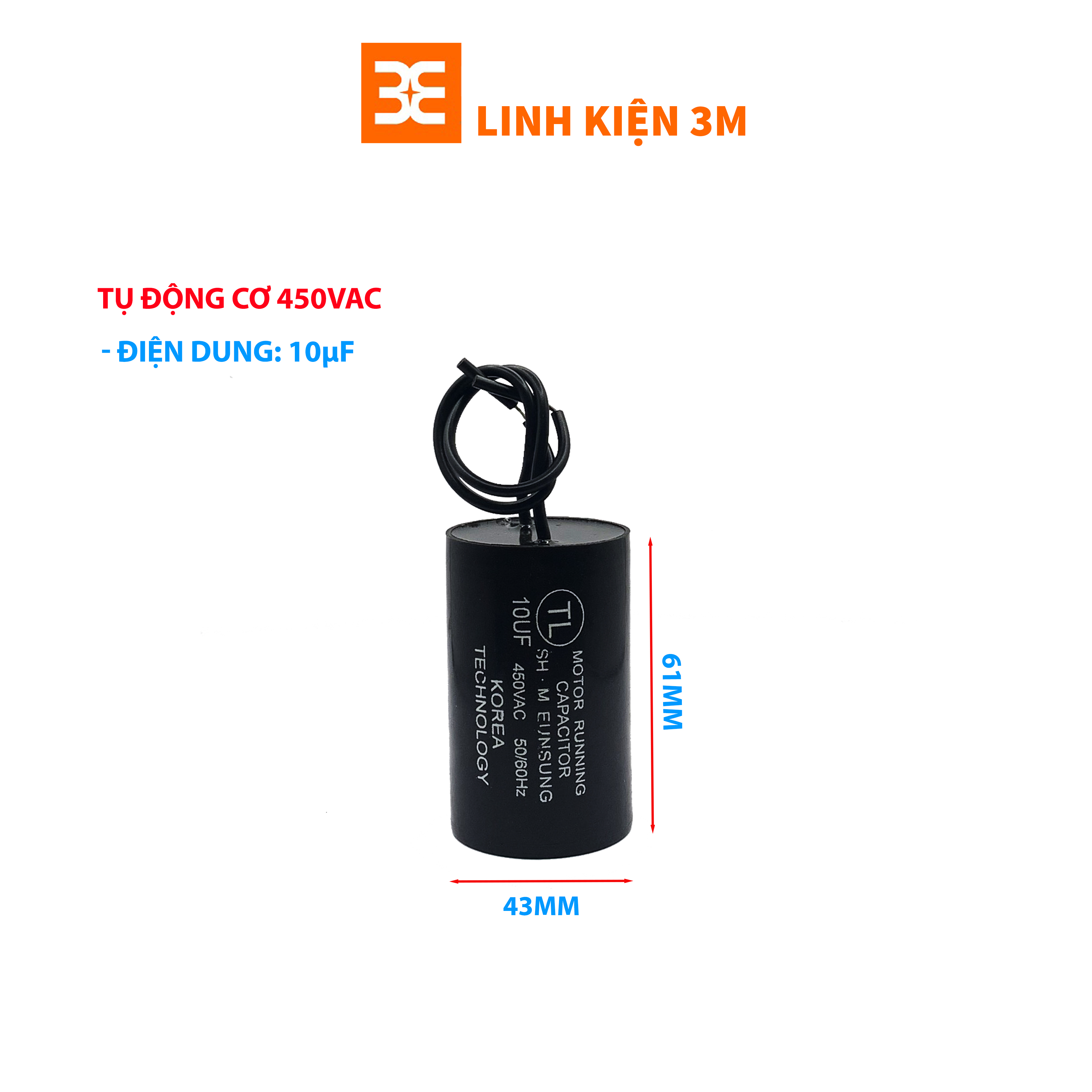 Tụ Động Cơ 370VAC - 10uf