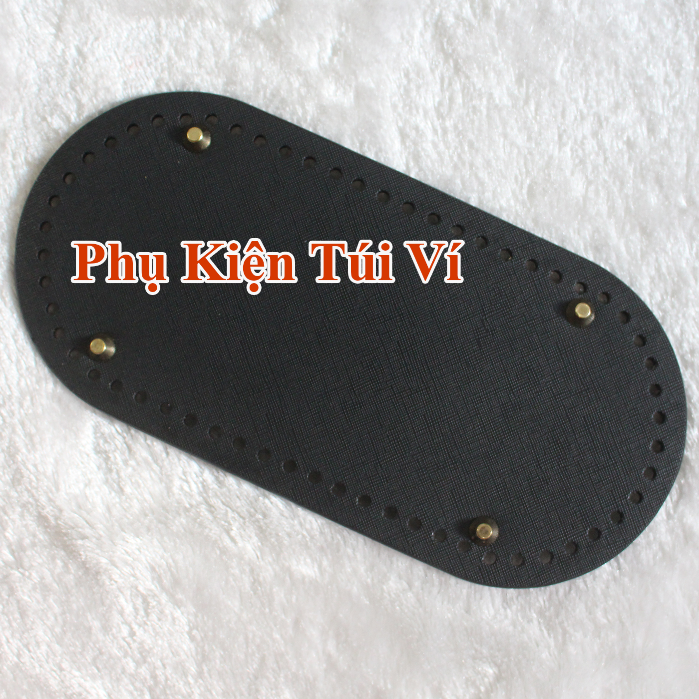 Tấm đế da pu đục lỗ 12,5x25cm
