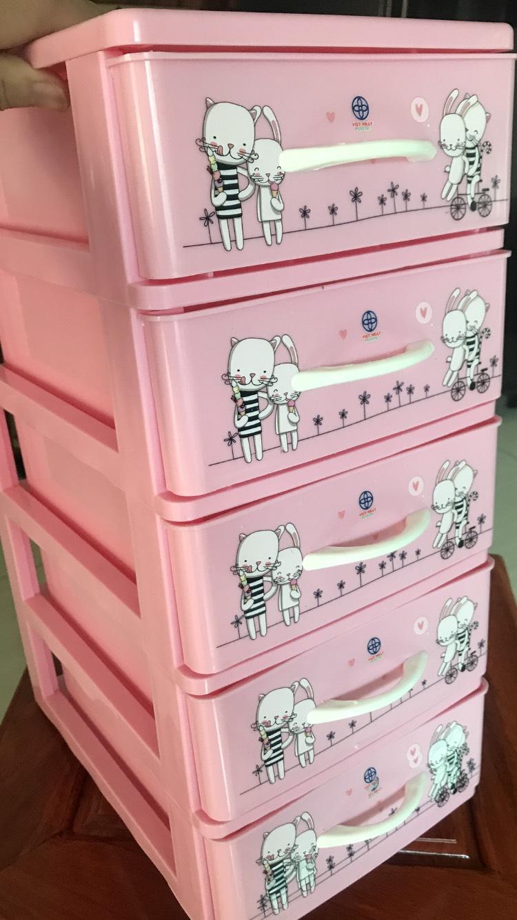 Tủ nhựa mini 3-4-5 tầng màu trắng