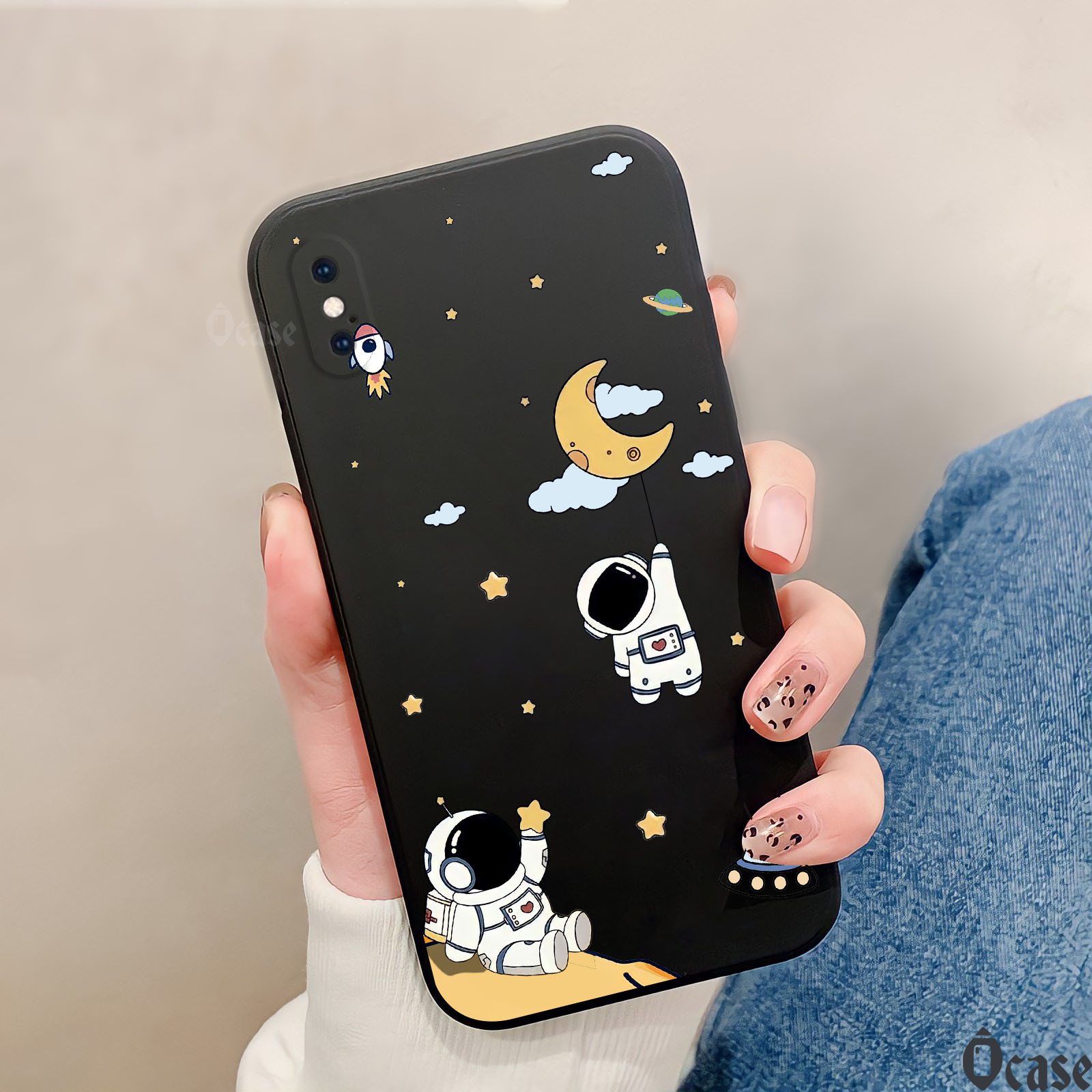 Ốp lưng iPhone 6/ 6s/ 6 plus/ 6s plus/ 7 plus/ 8 plus / X/ XR/ Xsmax in hình Nasa  vũ trụ  cạnh viền vuông có bảo vệ camera