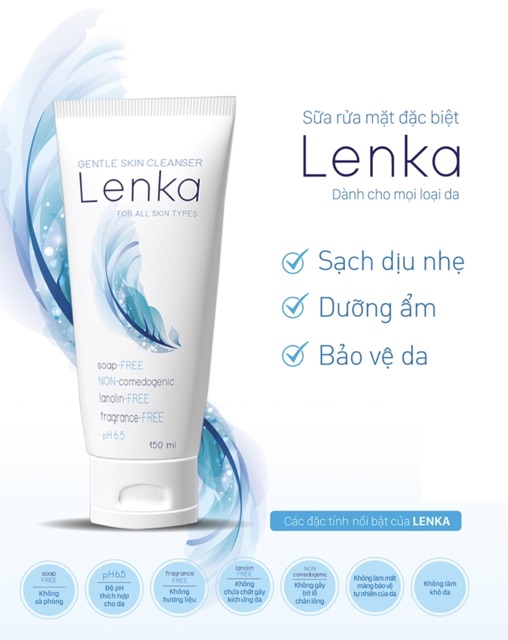 [HCM]Sữa rửa mặt dịu nhẹ Lenka - Nhất Nhất