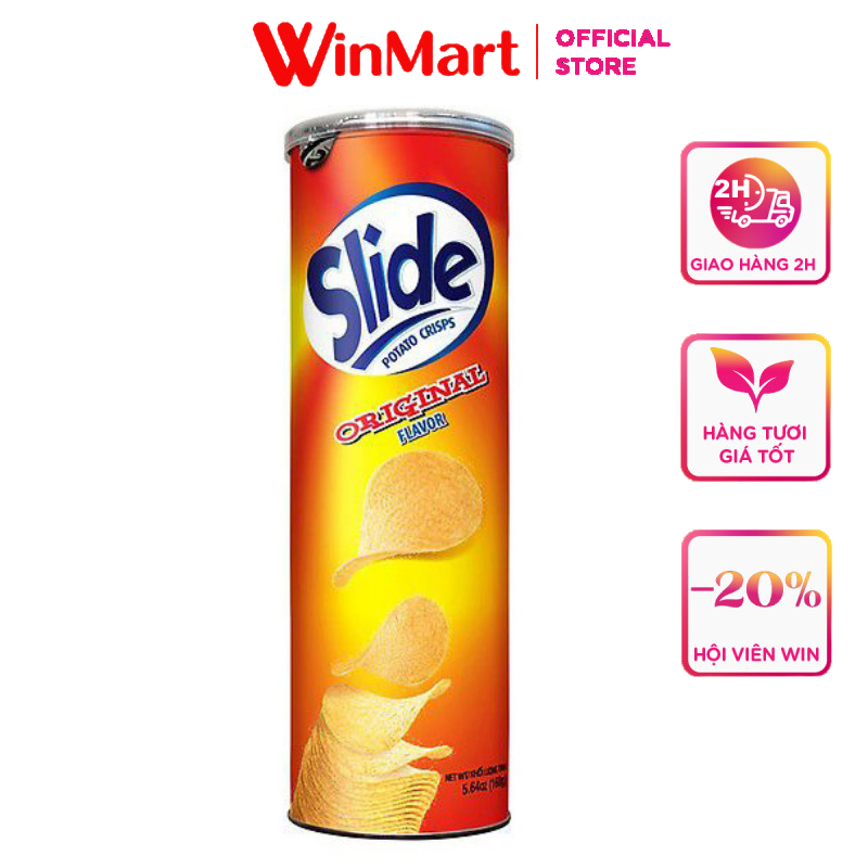 [Siêu thị WinMart] - Snack Silde khoai tây tự nhiên lon 160g
