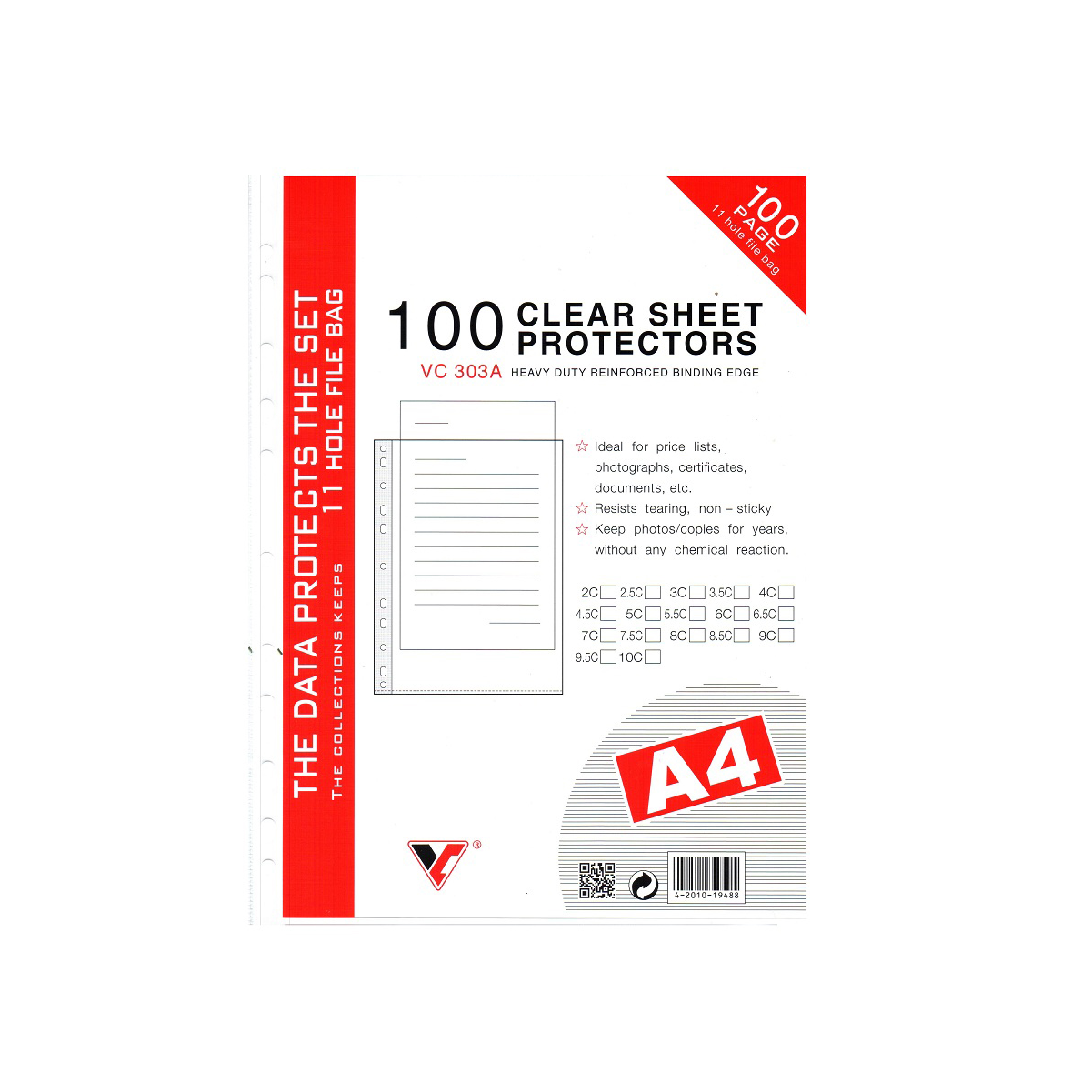 Bìa Lỗ Khổ A4 Trọng Lượng 300gram Xấp 100 Cái