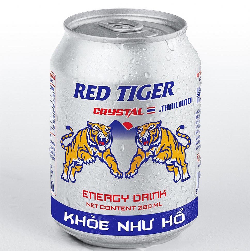 Nước tăng lực Red Tiger (Bạc) 1 thùng 24 lon 250ml