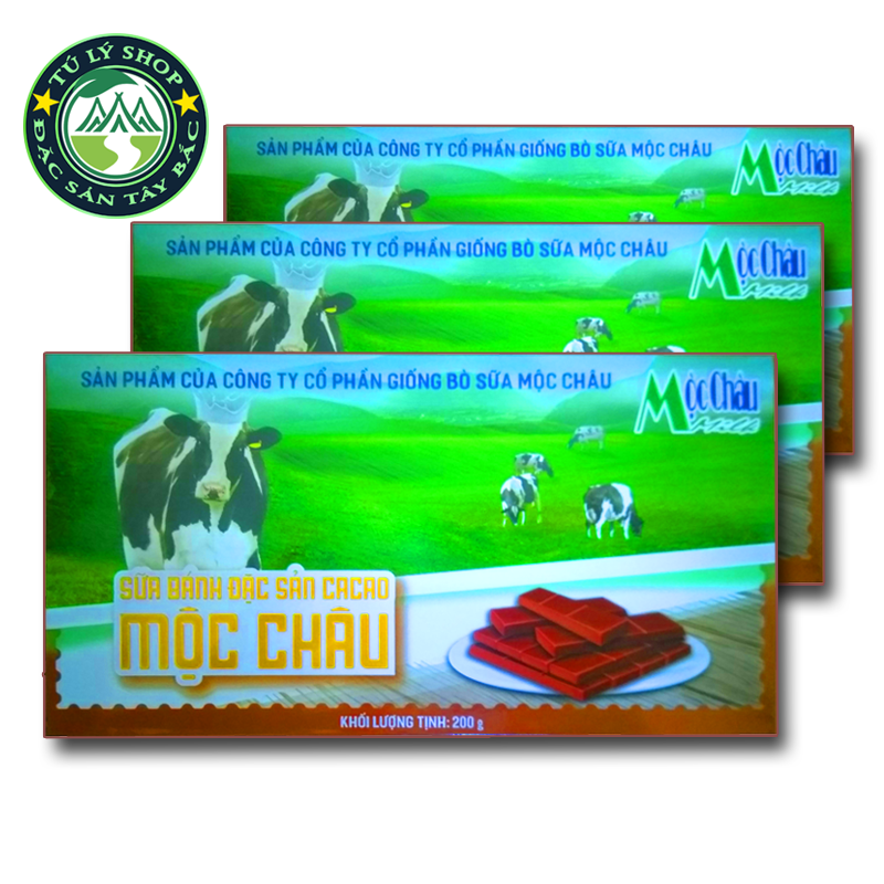 Bánh sữa Cacao Mộc Châu 200g (Bánh sữa vị Cacao)