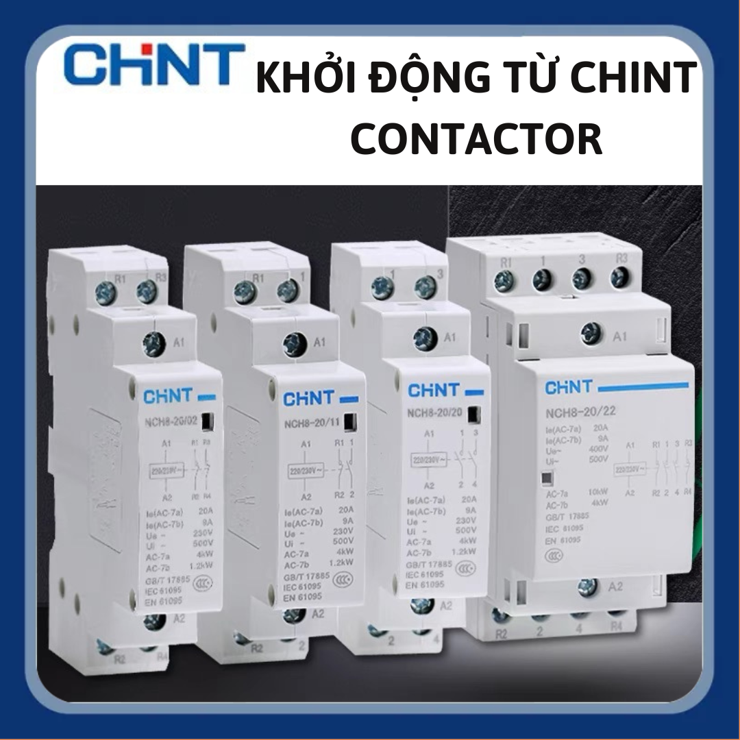 khởi động từ 1 Pha Chint NCH8 220V công tắc tơ contactor