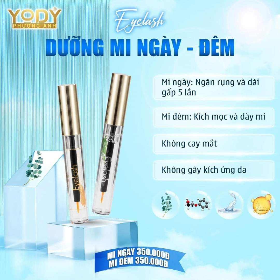 Dưỡng dài mi Phương Anh - Dưỡng mi Yody White Phương Anh dài mi sau 7 ngày