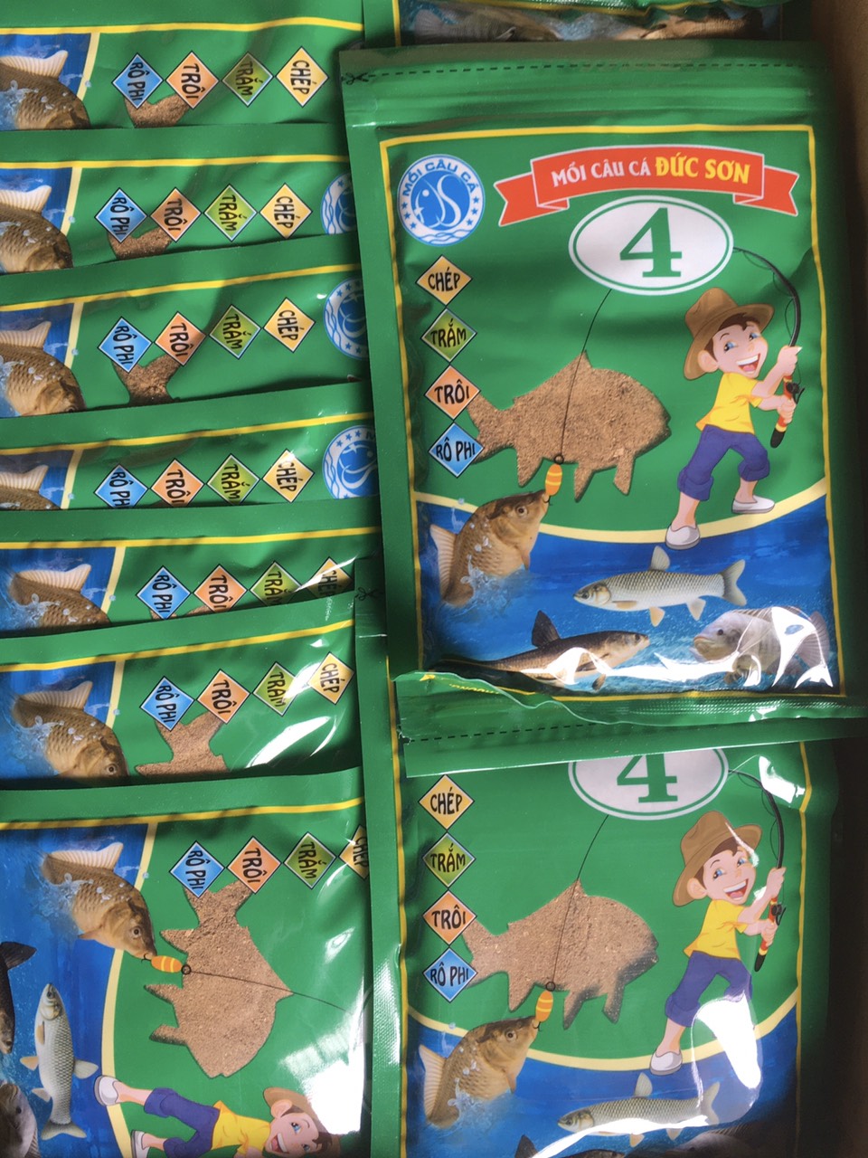 Mồi câu cá Đức Sơn 1, 2, 3, 4
