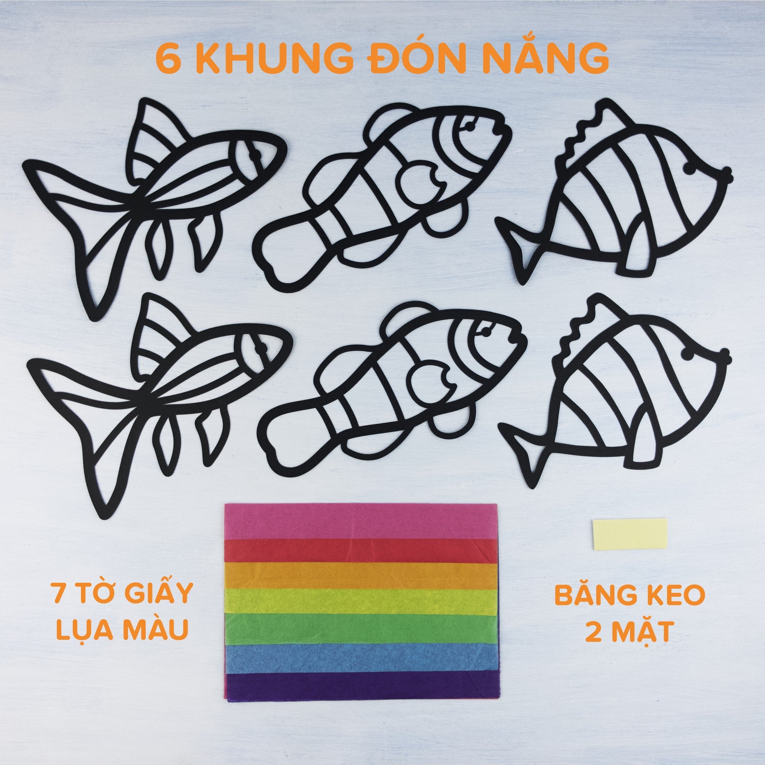 Bộ Thủ Công 6 Cá Biển Đón Nắng Tedu