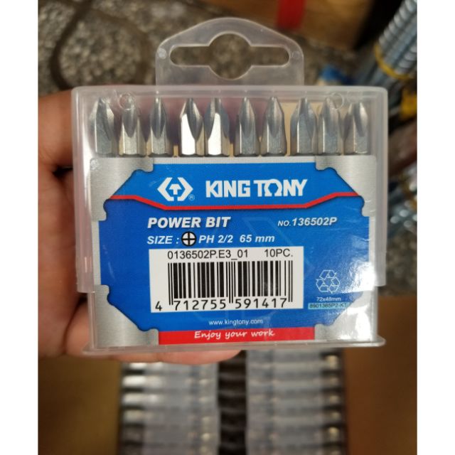 Mũi bắn vít 2 đầu 4 cạnh kingtony: 2 x 65mm