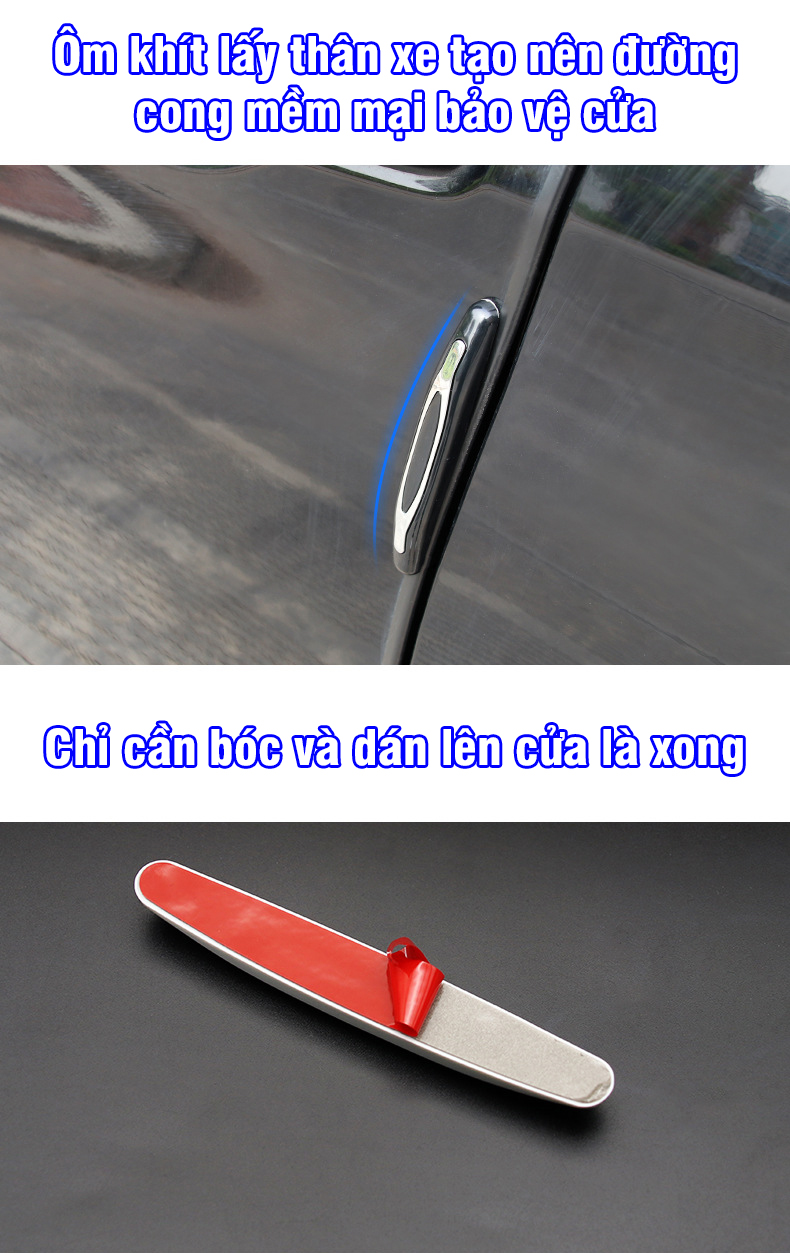 Bộ 4 miếng dán cửa chống xước cửa ô tô – chống trầy xước xe khi va đập