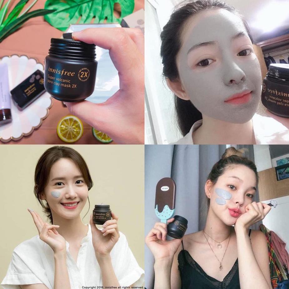 Mặt Nạ Đất Sét Innisfree Super Volcanic Pore Clay Mask 2X