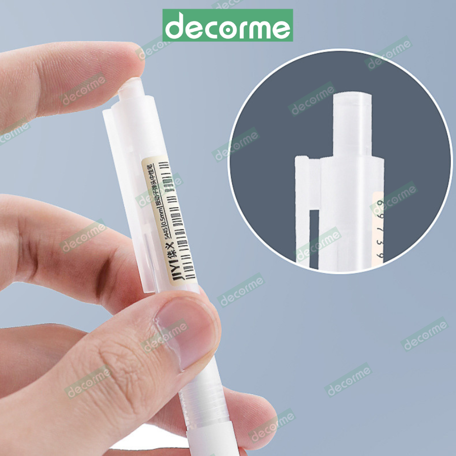 Bút Gel Bấm Mực Đen Basic Resun DecorMe Bút gel mực đen