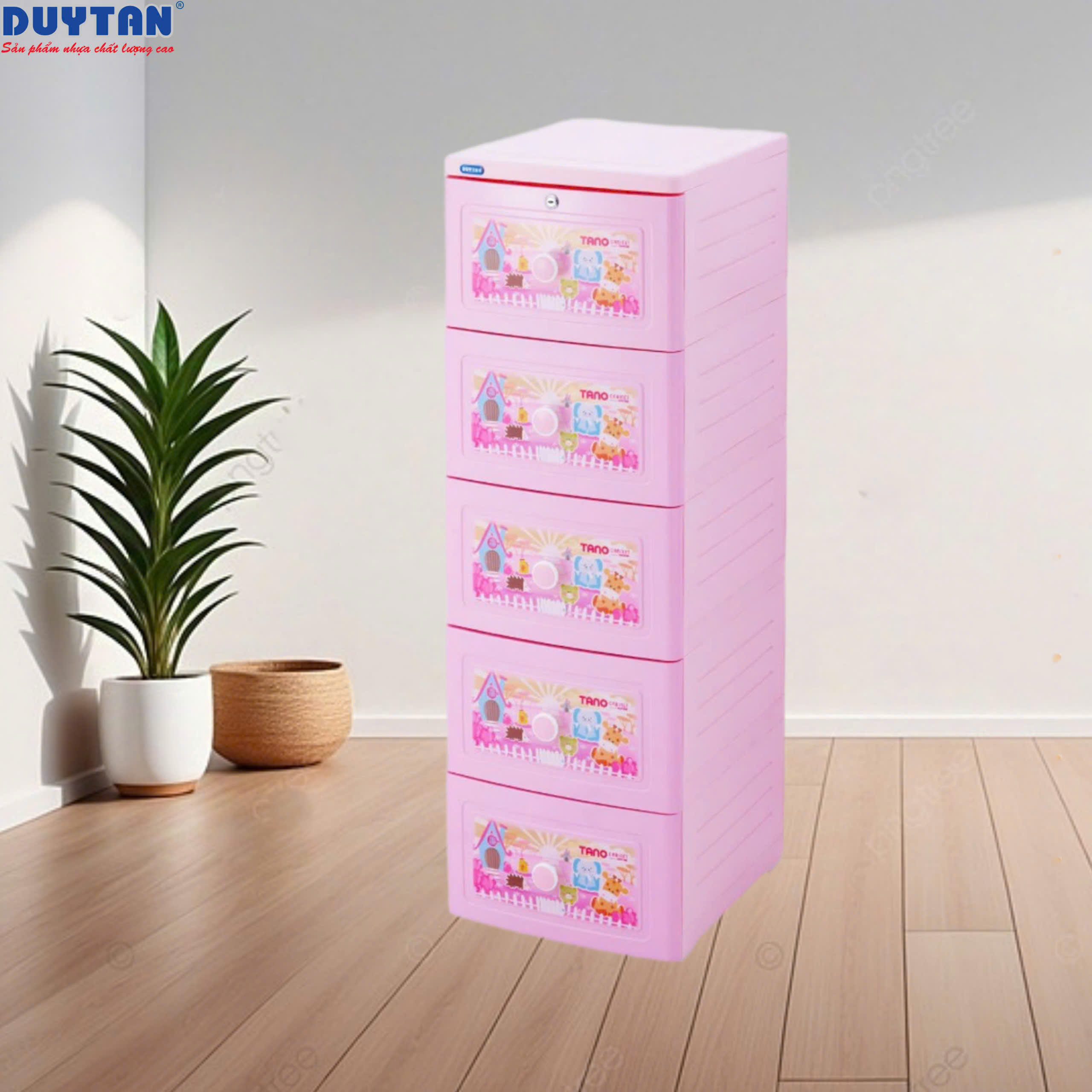 [HCM]Tủ nhựa duy tân TANO 5 Tầng , Có Bánh Xe Di Chuyển Tiện Lợi