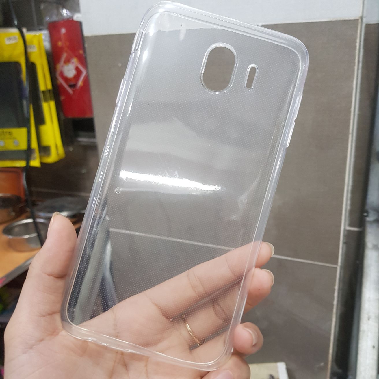 Ốp lưng Samsung J4 nhựa dẻo silicon trong suốt