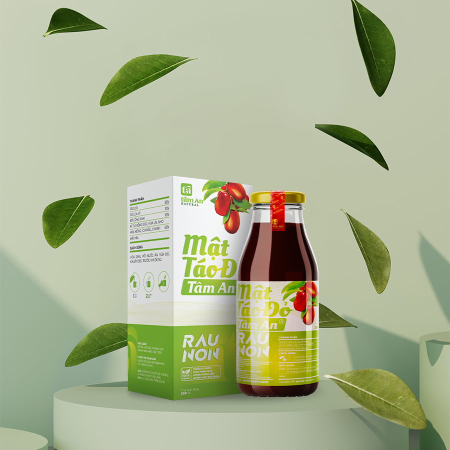 MẬT TÁO ĐỎ RAU NON TÂM AN 250ml