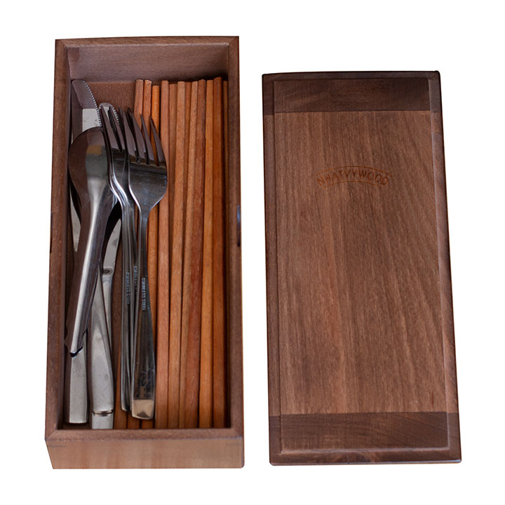 [HCM]Hộp đựng đũa muỗng bằng gỗ cho nhà hàng và quán ăn hộp đựng đũa thìa có nắp đậy đồ dùng nhà bếp tiện ích thông minh sử dụng trong phòng ăn dụng cụ nhà bếp cao cấp Nhatvywood NV5312B