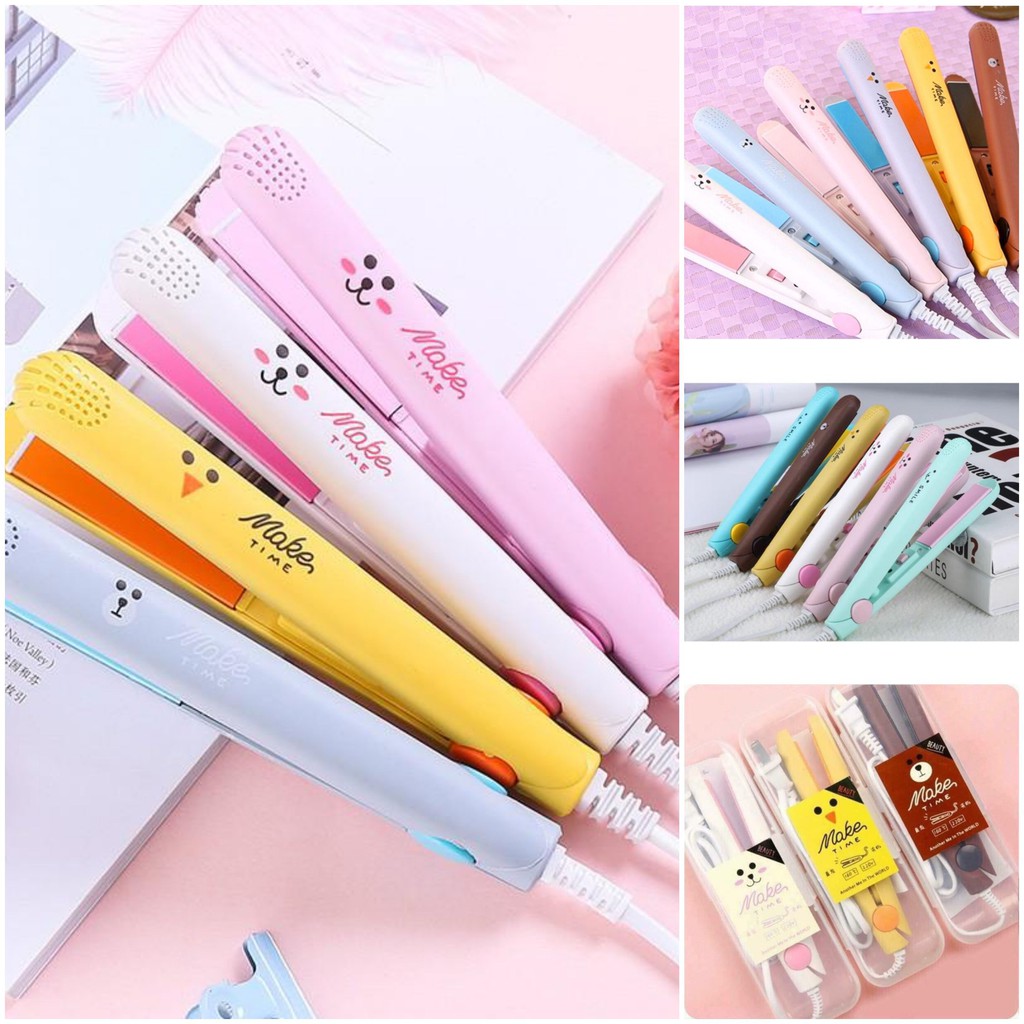 Máy Ép, Duỗi Tóc Mini Full Box Tiện Lợi Cầm Tay Du Lịch