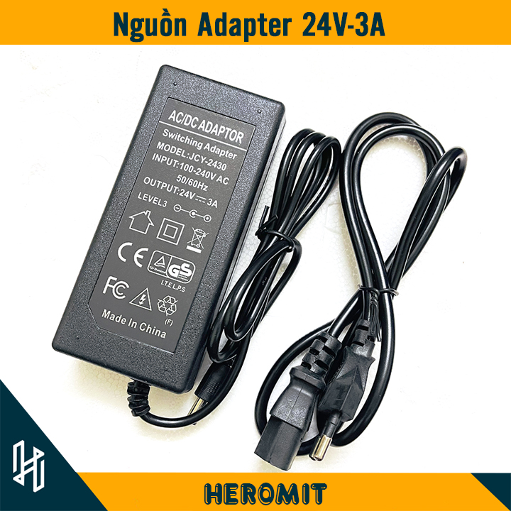 Nguồn Adapter 24V 3A Công suất Thực