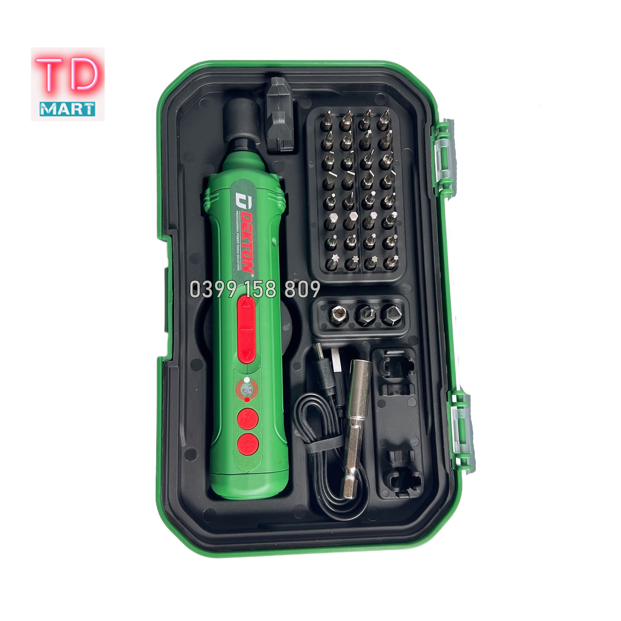 Máy bắt vít dùng pin 4v dekton dk-cv0401 kèm 35 chi tiết cao cấp