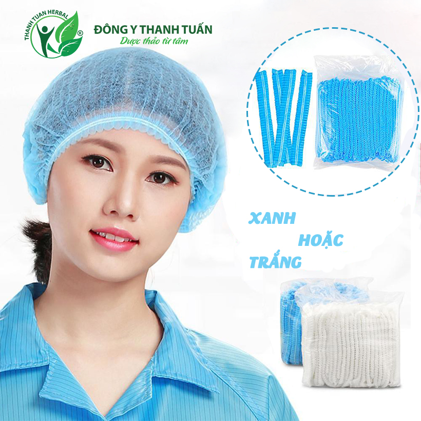 Bao trùm tóc con sâu Medipro 100 cái/túi - Nón trùm tóc con sâu