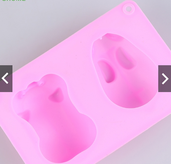 Khuôn silicone Làm Bánh Hình Thỏ / Heo (2 khoang)