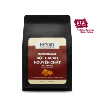 Fresh Bột Cacao Nguyên Chất 100 Việt Nam túi 250g - Dòng Balanced phổ thông - Chuẩn UTZ Quốc Tế - Heyday Cacao thumbnail