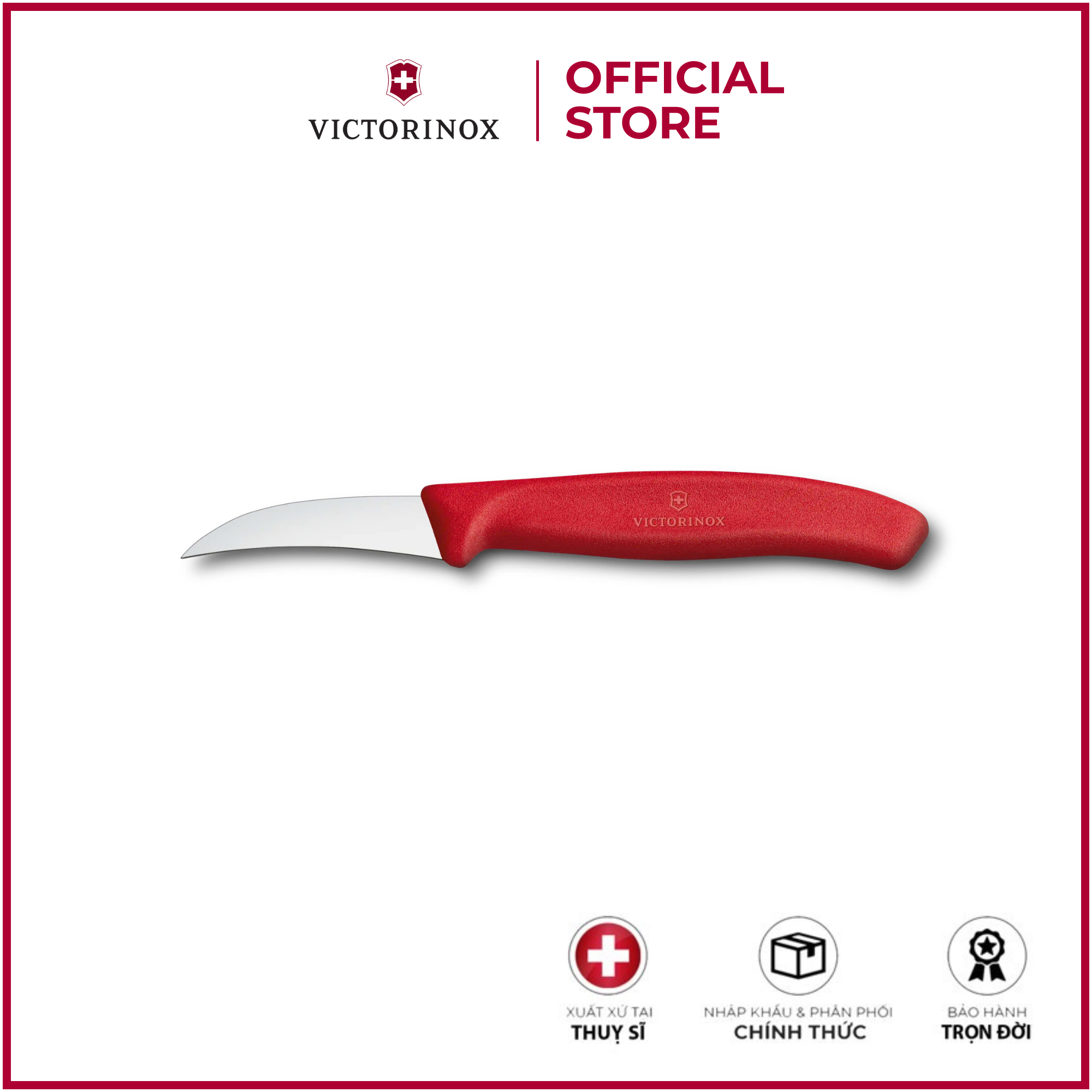 Dao cắt gọt, tỉa rau củ Victorinox sharping knife curved blade 6cm