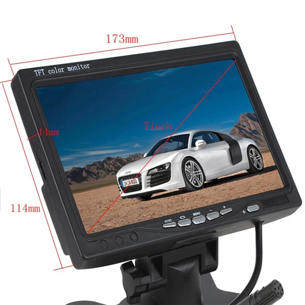 Màn camera lcd 7 inch gắn taplo ô tô