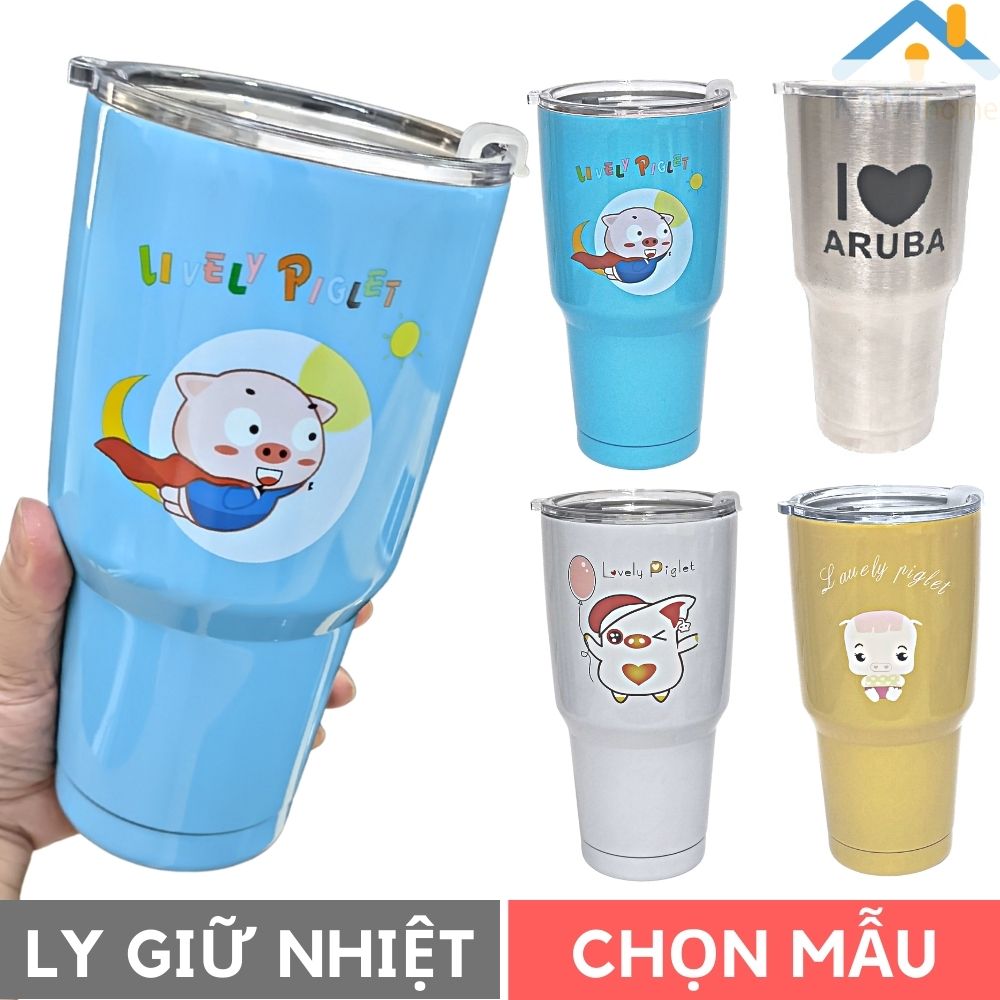 Ly giữ nhiệt Thái Lan 900ml Kèm Bộ ống hút inox 304 cao cấp bình cốc uống nước cách nhiệt mã 22008