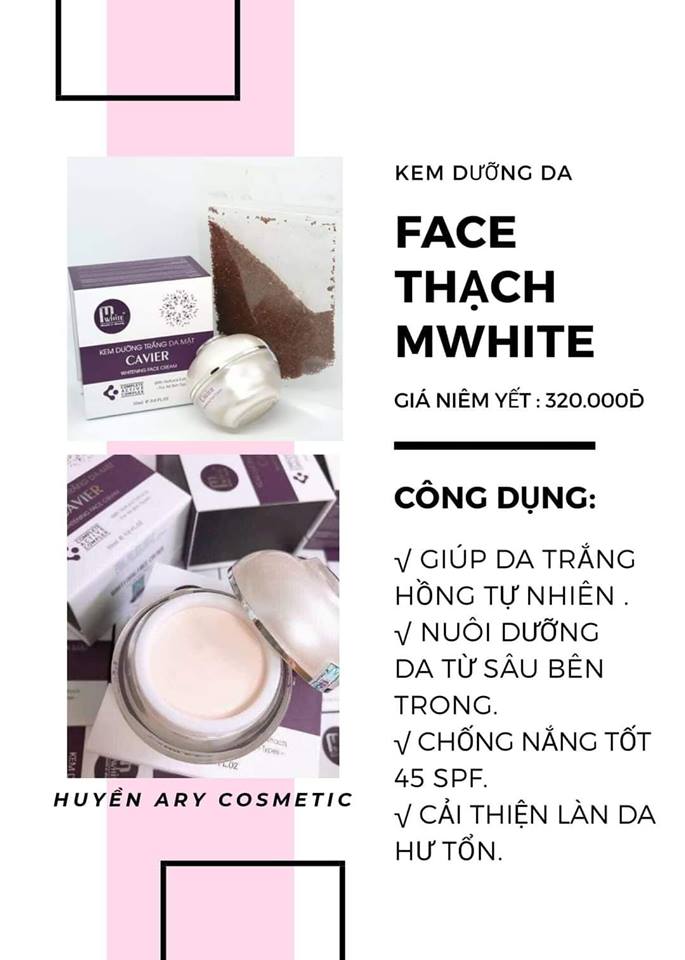 [HCM]Kem face thạch Cavier mwhite