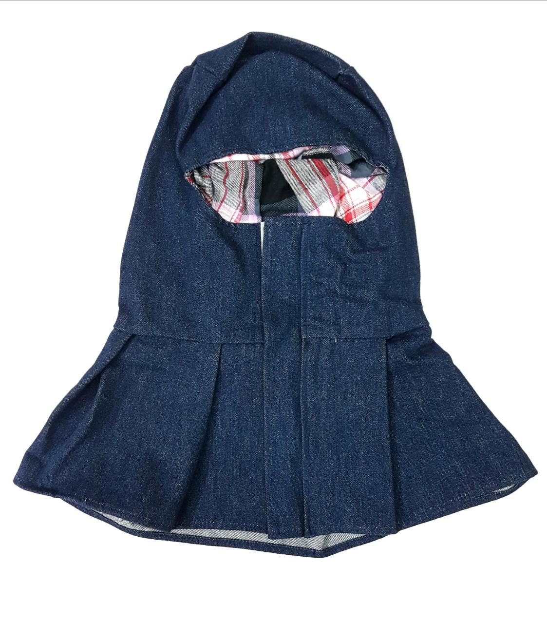 Mũ trùm vải Jean cho thợ hàn - loại dày