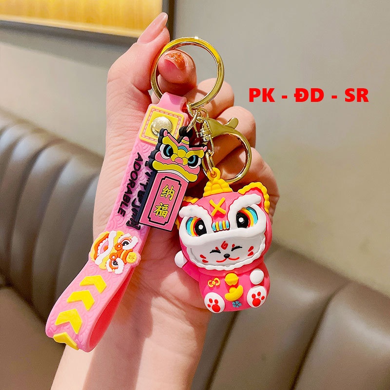 Móc Khóa Mèo Đội Lân Chiêu Tài - Siêu Rẻ