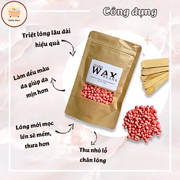 Sáp wax lông cao cấp siêu bám [ 100gr ] Sáp dừa sữa coconut