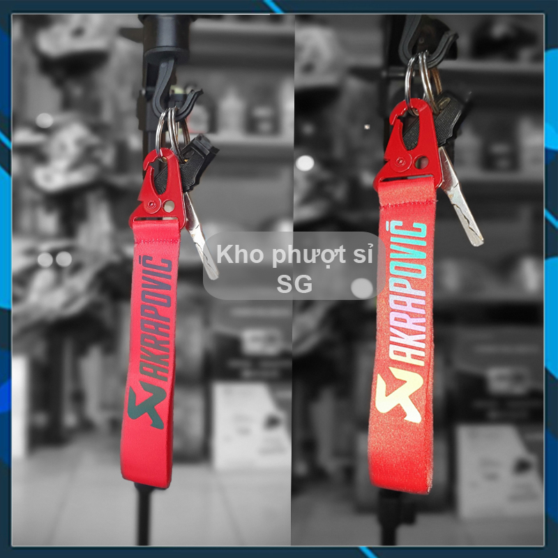 Móc chìa khoá nam treo chìa khoá xe máy dây vải ánh Titan 7 màu