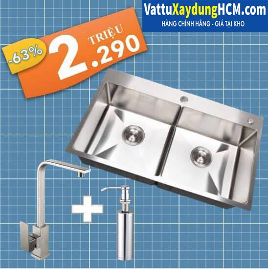 Bộ combo chậu rửa bát inox 304 K8245