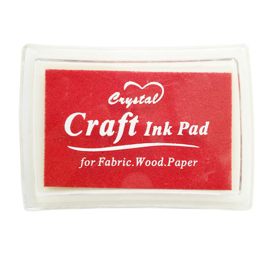 Hộp mực dấu craft ink pad - đỏ
