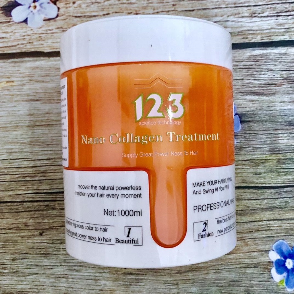 [Chính hãng] [Hương dừa] Hấp dầu dừa 123 Collagen Nano 1000ml
