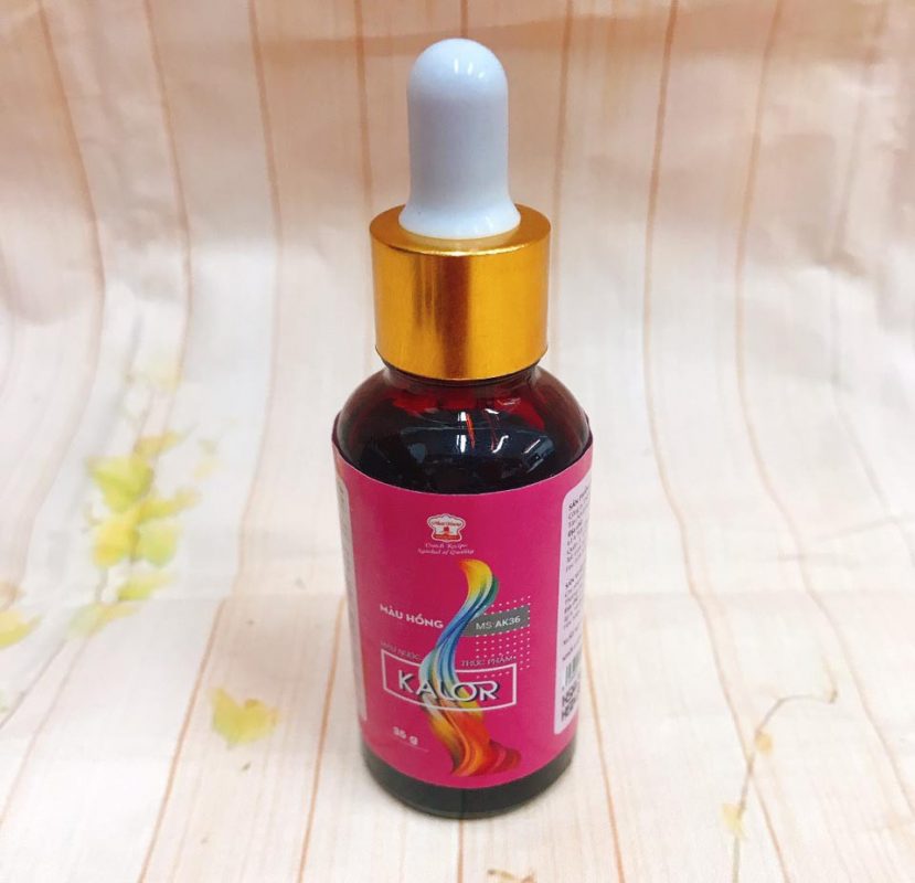Màu thực phẩm dạng lỏng màu hồng kalor 35gr