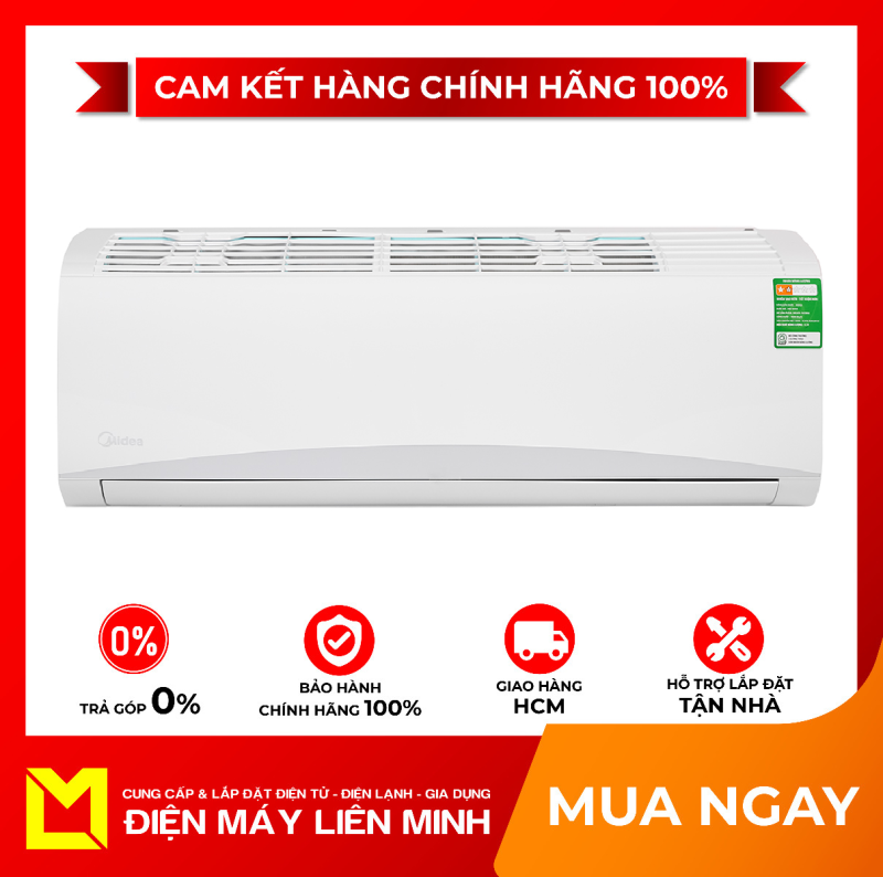 Bảng giá Máy lạnh Midea 1 HP MSAFA-10CRN8 Hẹn giờ bật tắt máy, Chức năng tự làm sạch, Màn hình hiển thị nhiệt độ trên dàn lạnh, Cảm biến nhiệt độ trên remote - giao hàng miễn phí HCM