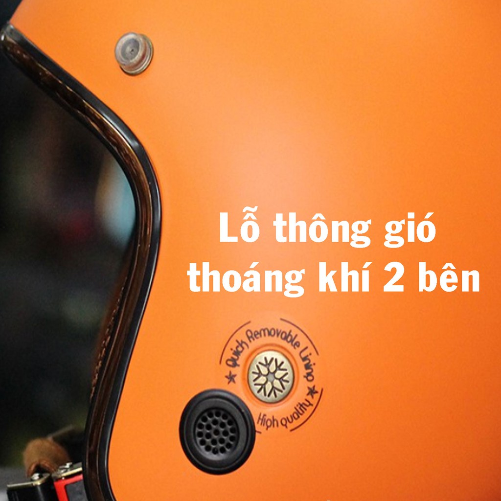 Mũ Bảo Hiểm 3/4 Napoli Ruby Cao Cấp