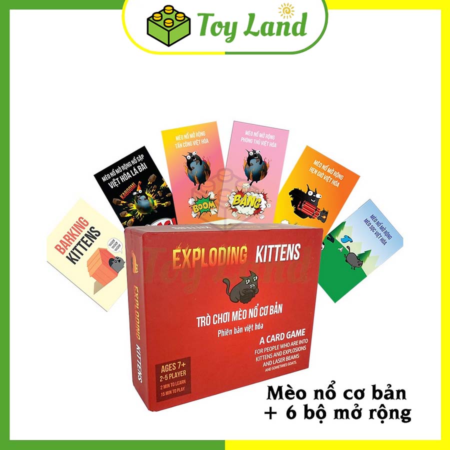[Hộp Cứng Vàng] Bài Mèo Nổ Việt Hóa Boardgame 154 Lá Chất Giấy Dày Chống Nước - Toy Land