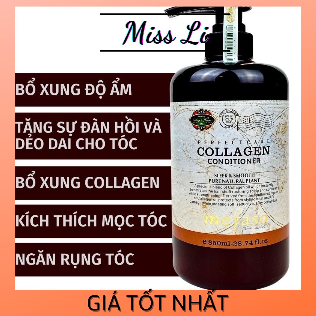 [HCM]?? [GIÁ TỐT] ?? Cặp Dầu Gội Xả Collagen Mefaso 850ml