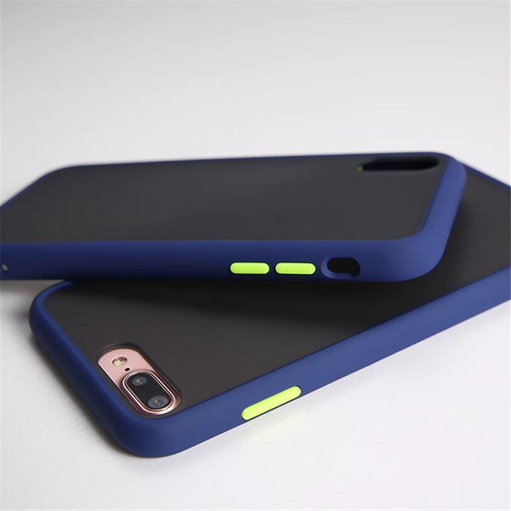 [TẶNG KÍNH CƯỜNG LỰC FULL MÀN] Ốp lưng iPhone viền nhựa dẻo chống sốc, lưng mờ [MÀU XANH LAM] / Ốp lưng ip6s Plus, iPhone 7 Plus, iPhone 8 Plus, iPhone XS Max, iPhone XR siêu bền / Case iPhone 11 Pro Max