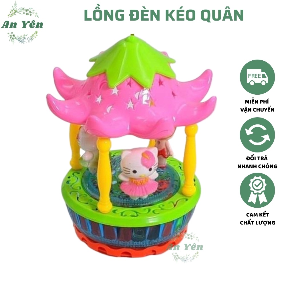 Đèn lồng kéo quân trung thu mái chùa kity (đồ chơi trung thu)