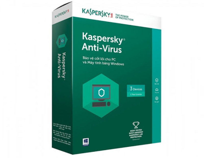 Bảng giá Phần mềm Kaspersky antivirus - 3PC/1Năm Phong Vũ