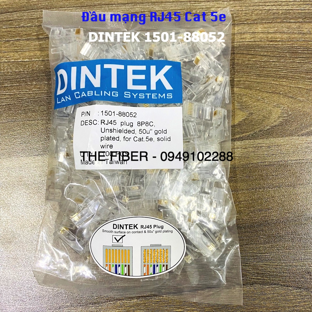 Đầu mạng rj45 cat 5e dintek chính hãng 1501-88052