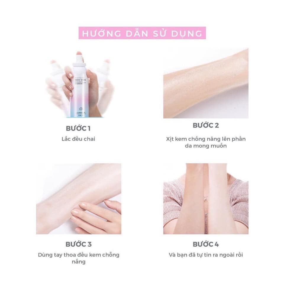 [ GIÁ HẠT RẺ ] Xịt chống nắng,xịt chống nắng body, Maycreate